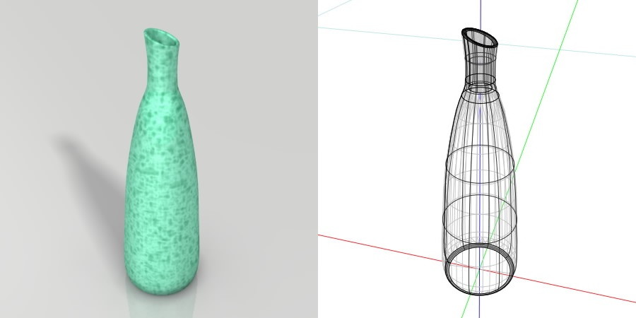 formZ 3D インテリア interior 雑貨 miscellaneous goods 花瓶 フラワーベース flower vase