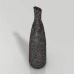 【インテリア雑貨】黒い模様のある 一輪挿しの花瓶【formZ】 vase_0008