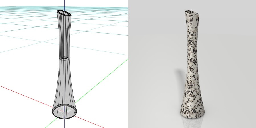 formZ 3D インテリア interior 雑貨 miscellaneous goods 花瓶 フラワーベース flower vase