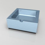【インテリア雑貨】青い金属の灰皿【formZ】 ashtray_0009