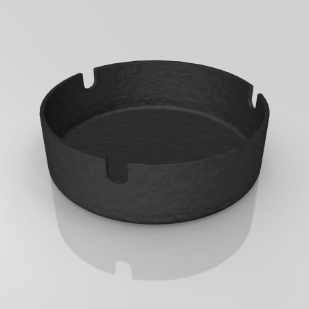 formZ 3D インテリア interior 雑貨 miscellaneous goods 黒い鋳物の灰皿 ashtray