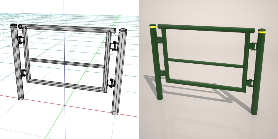 formZ 3D 道路 車両用防護柵 ガードフェンス ガードパイプ road guard pipe fence いちょう イチョウ 銀杏 都道 東京 東京都 tokyo