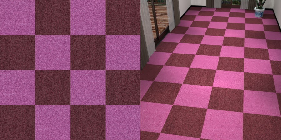 フリーデータ,2D,テクスチャー,texture,JPEG,タイルカーペット,tile,carpet,紫色,パープル,purple,ワインレッド,あずき色,市松張り,2色市松