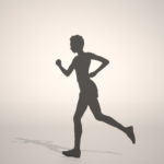 【シルエット】ジョギングをする女性【formZ】 woman_0173