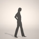 【シルエット】ストレートパンツを穿いた女性【formZ】 woman_0175