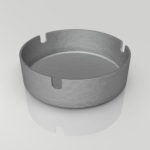 【インテリア雑貨】灰色の金属の灰皿【formZ】 ashtray_0016