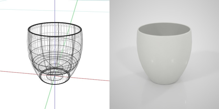 無料 商用可能 フリー素材 formZ 3D インテリア interior 食器 tableware sake cup 白いお猪口