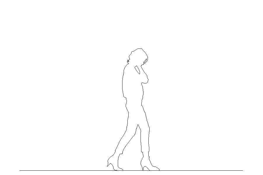 無料,商用可能,フリー素材,フリーデータ,AUTOCAD,DWG,DXF,シルエット,silhouette,woman,female,lady,パンプスを履いた歩く女性の2DCAD部品,walk,pumps