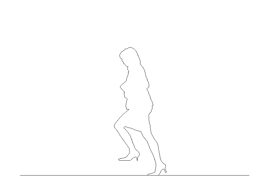 無料,商用可能,フリー素材,フリーデータ,AUTOCAD,DWG,DXF,シルエット,silhouette,woman,female,lady,鞄を持って階段を上る女性の2DCAD部品,bag