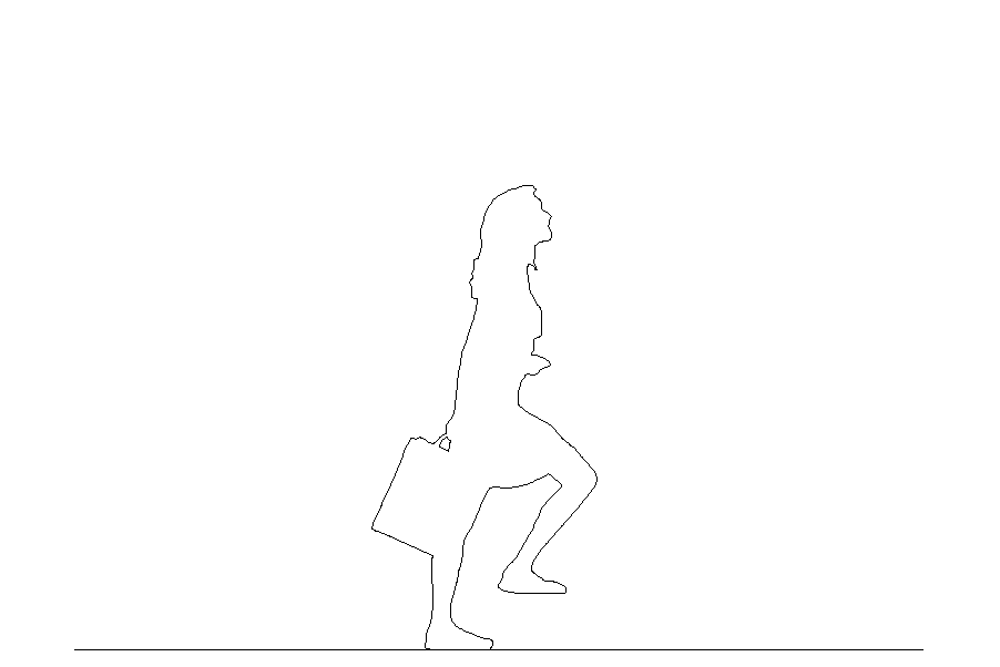 無料,商用可能,フリー素材,フリーデータ,AUTOCAD,DWG,DXF,シルエット,silhouette,woman,female,lady,鞄を持って階段を上る女性の2DCAD部品,bag