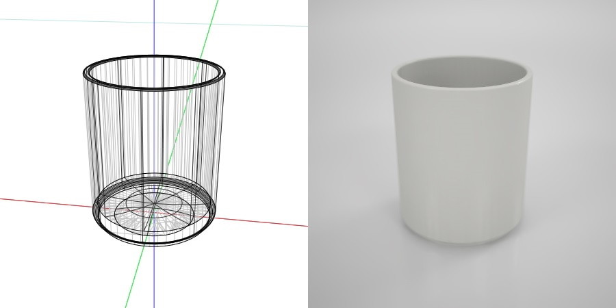 無料 商用可能 フリー素材 formZ 3D インテリア interior 食器 tableware sake cup 白いお猪口