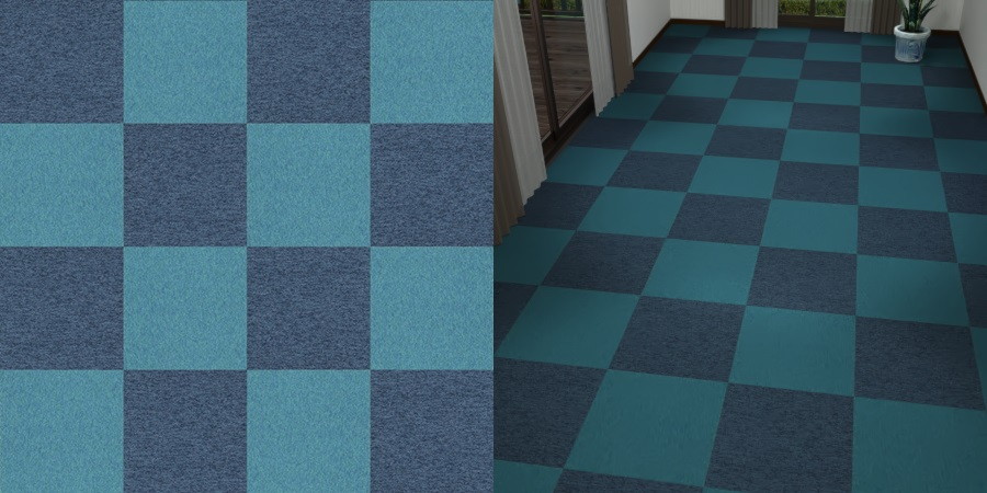 無料,商用可能,フリーデータ,2D,テクスチャー,texture,JPEG,タイルカーペット,tile,carpet,青,ブルー,blue,市松張り,2色市松