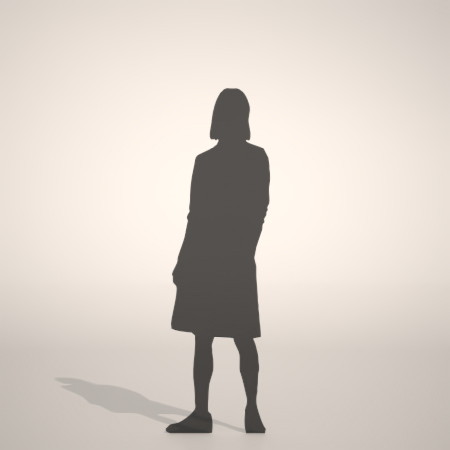 フリー素材 formZ 3D シルエット silhouette 女性 woman female lady スカート skirt