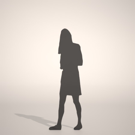 無料,商用可能,フリー素材,formZ,3D,silhouette,woman,female,lady,skirt,スカートを穿いた女性のシルエット