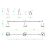 【2D部品】カラーコーン バー・ウェイト付き【DXF/autocad DWG】 2dc-tem_0001