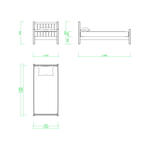 【2D部品】シングルサイズのベッド【DXF/autocad DWG】 2di-bed_0001