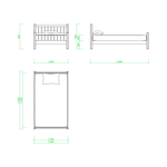 【2D部品】セミダブルサイズのベッド【DXF/autocad DWG】 2di-bed_0002