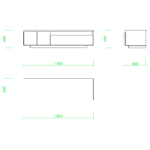 【2D部品】テレビラック【DXF/autocad DWG】 2di-rac_0002