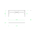 【2D部品】ガードパイプ(2m)【DXF/autocad DWG】 2dr-gpi_0015