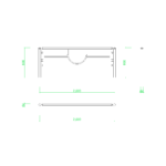 【2D部品】ガードパイプ(2m)【DXF/autocad DWG】 2dr-gpi_0019