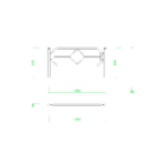 【2D部品】ガードパイプ(1.5m)【DXF/autocad DWG】 2dr-gpi_0022