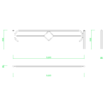 【2D部品】ガードパイプ(3m)【DXF/autocad DWG】 2dr-gpi_0024