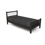 【家具】黒い シングルサイズのベッド【formZ】 bed_0007
