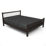 【家具】黒い クイーンサイズのベッド【formZ】 bed_0013