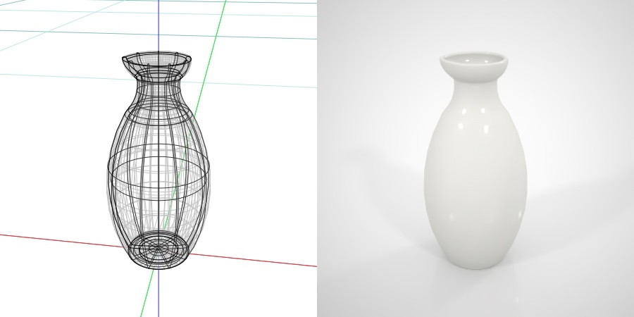 無料 商用可能 フリー素材 formZ 3D インテリア interior 食器 tableware sake pitcher とっくり 白い2合の徳利