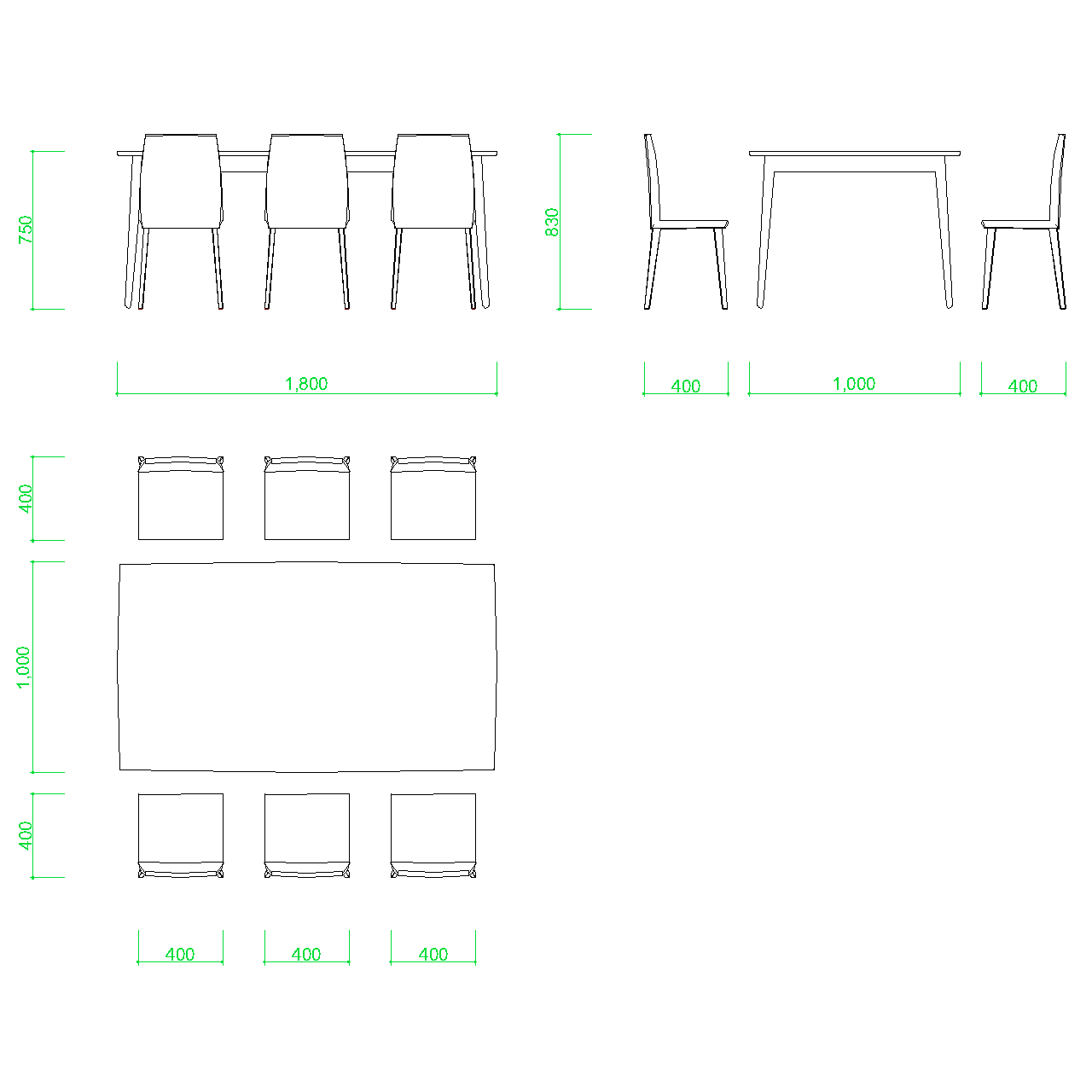 事務 机 cad データ