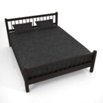 【家具】黒い クイーンサイズのベッド【formZ】 bed_0013