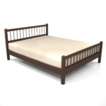 【家具】茶色の クイーンサイズのベッド【formZ】 bed_0014