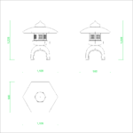 【2D部品】石灯籠【DXF/autocad DWG】2dej-tou_0002
