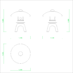 【2D部品】石灯籠【DXF/autocad DWG】2dej-tou_0003