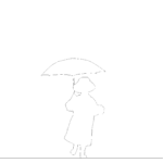 【2D部品】雨具を着て 傘をさす子供【DXF/autocad DWG】 2ds-chi_0040