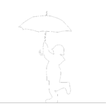 【2D部品】雨具を着て 傘をさす子供【DXF/autocad DWG】 2ds-chi_0041