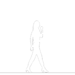 【2D部品】ガッツポーズをする女性【DXF/autocad DWG】 2ds-wom_0071