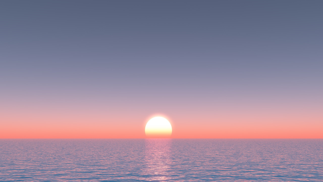 海面からの日の出丨CG 背景画像 海丨無料 商用可能 フリー素材 フリーデータ丨データ形式はjpegです