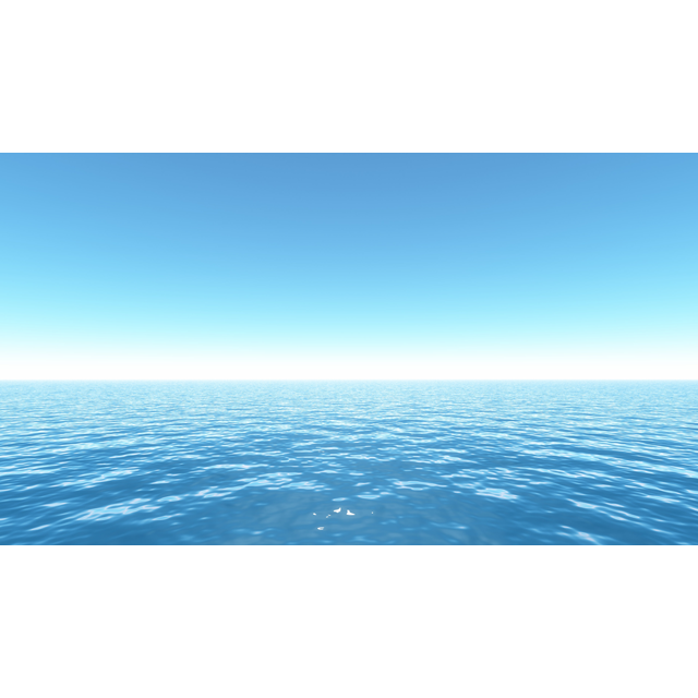 Cg 雲一つない青空と海 背景画像 Ocean 0004