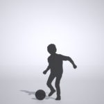 【シルエット】休み時間にサッカーをする男の子【formZ】 child_0085