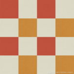 【タイルカーペット】白・橙・黄 3色のチェック柄(市松張り)【テクスチャー】 tc_0446