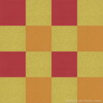 【タイルカーペット】黄・赤・橙 3色のチェック柄(市松張り)【テクスチャー】 tc_0459