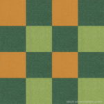 【タイルカーペット】緑・橙・黄緑 3色のチェック柄(市松張り)【テクスチャー】 tc_0471