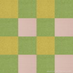 【タイルカーペット】黄緑・黄・淡いピンク 3色のチェック柄(市松張り)【テクスチャー】 tc_0473