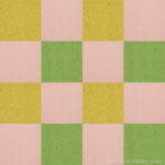 【タイルカーペット】淡いピンク・黄・黄緑 3色のチェック柄(市松張り)【テクスチャー】 tc_0474