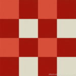 【タイルカーペット】赤・朱・白 3色のチェック柄(市松張り)【テクスチャー】 tc_0475
