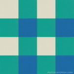 【タイルカーペット】青緑・白・青 3色のチェック柄(市松張り)【テクスチャー】 tc_0484