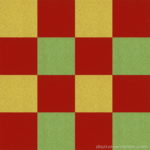 【タイルカーペット】赤・黄・黄緑 3色のチェック柄(市松張り)【テクスチャー】 tc_0496