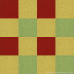 【タイルカーペット】黄・赤・黄緑 3色のチェック柄(市松張り)【テクスチャー】 tc_0497