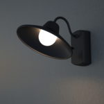 【外部照明器具】丸い笠のポーチライト（黒色）【formZ】porch-light_0033